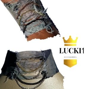 Sexy Hot Chain Navy Blue Jean Green Camouflage Bra